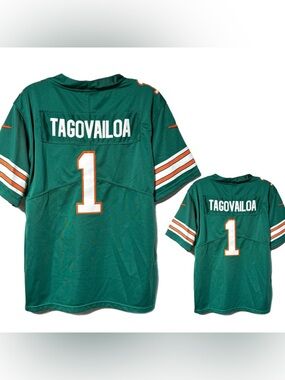 Nike Miami Dolphins Tua Tagovailoa #1 On Field Sewn Jersey Youth XL Green